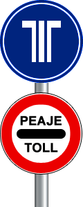 Toll signs
